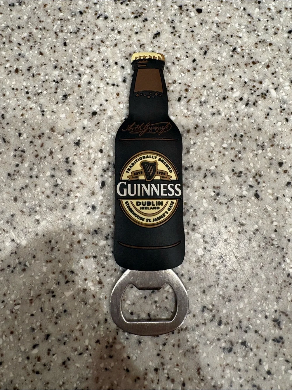 Guinness Extra Stout Bottle Opener Magnet Beer Saint James's Gate Dublin